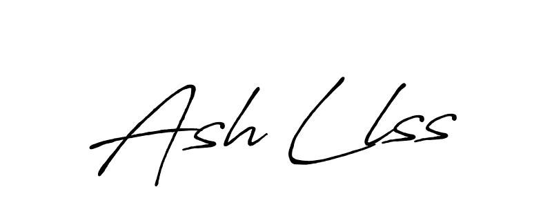How to make Ash Llss name signature. Use Antro_Vectra_Bolder style for creating short signs online. This is the latest handwritten sign. Ash Llss signature style 7 images and pictures png