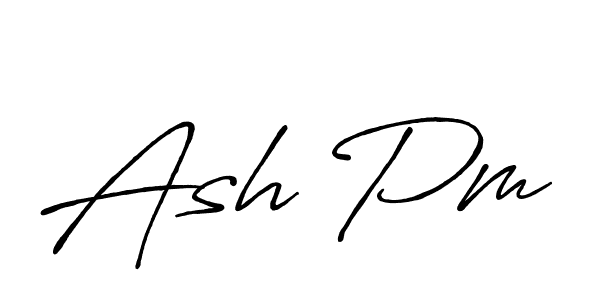 if you are searching for the best signature style for your name Ash Pm. so please give up your signature search. here we have designed multiple signature styles  using Antro_Vectra_Bolder. Ash Pm signature style 7 images and pictures png