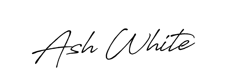 Similarly Antro_Vectra_Bolder is the best handwritten signature design. Signature creator online .You can use it as an online autograph creator for name Ash White. Ash White signature style 7 images and pictures png