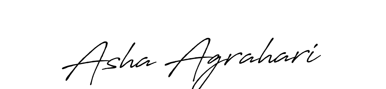 Antro_Vectra_Bolder is a professional signature style that is perfect for those who want to add a touch of class to their signature. It is also a great choice for those who want to make their signature more unique. Get Asha Agrahari name to fancy signature for free. Asha Agrahari signature style 7 images and pictures png
