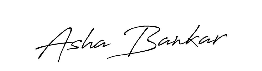 Asha Bankar stylish signature style. Best Handwritten Sign (Antro_Vectra_Bolder) for my name. Handwritten Signature Collection Ideas for my name Asha Bankar. Asha Bankar signature style 7 images and pictures png