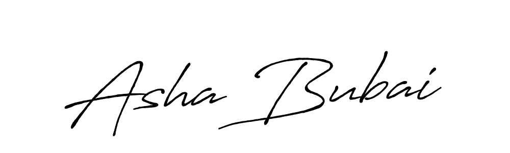 Also we have Asha Bubai name is the best signature style. Create professional handwritten signature collection using Antro_Vectra_Bolder autograph style. Asha Bubai signature style 7 images and pictures png