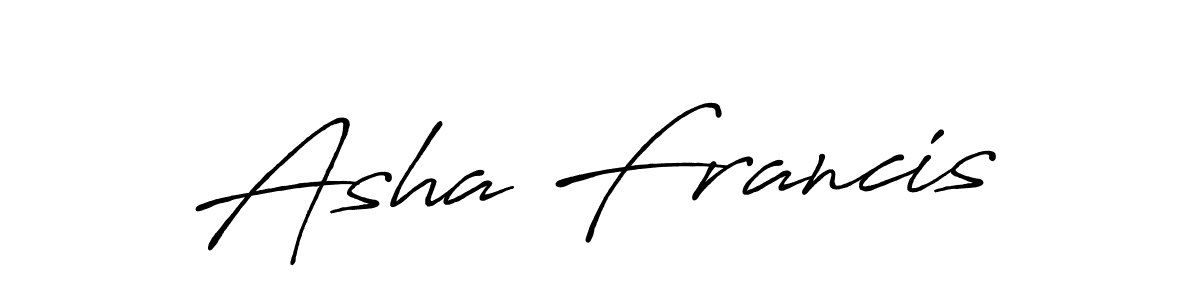 Create a beautiful signature design for name Asha Francis. With this signature (Antro_Vectra_Bolder) fonts, you can make a handwritten signature for free. Asha Francis signature style 7 images and pictures png