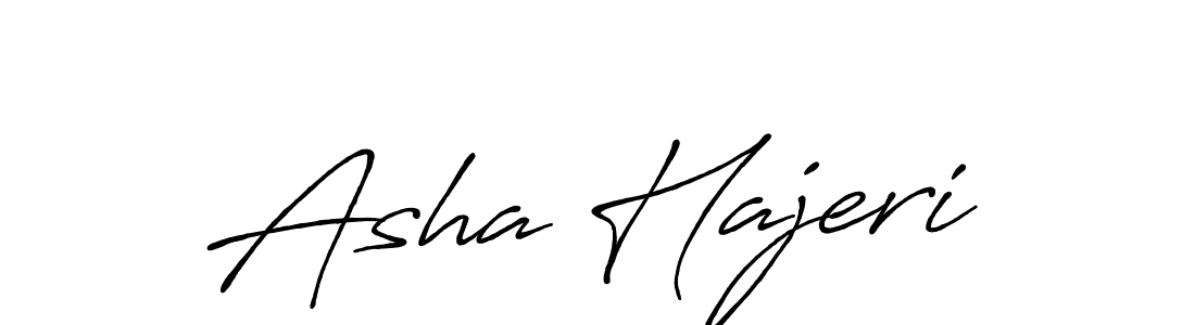 How to make Asha Hajeri name signature. Use Antro_Vectra_Bolder style for creating short signs online. This is the latest handwritten sign. Asha Hajeri signature style 7 images and pictures png