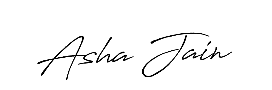 Asha Jain stylish signature style. Best Handwritten Sign (Antro_Vectra_Bolder) for my name. Handwritten Signature Collection Ideas for my name Asha Jain. Asha Jain signature style 7 images and pictures png