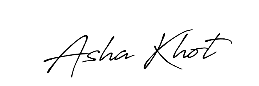 if you are searching for the best signature style for your name Asha Khot. so please give up your signature search. here we have designed multiple signature styles  using Antro_Vectra_Bolder. Asha Khot signature style 7 images and pictures png