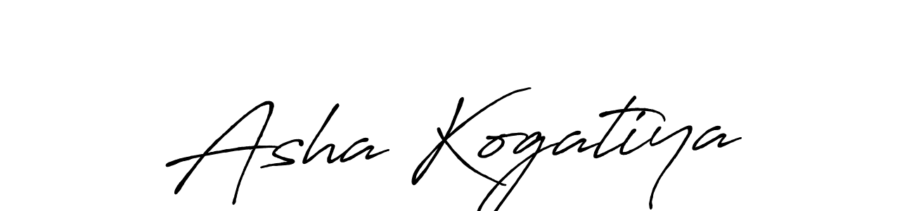 It looks lik you need a new signature style for name Asha Kogatiya. Design unique handwritten (Antro_Vectra_Bolder) signature with our free signature maker in just a few clicks. Asha Kogatiya signature style 7 images and pictures png