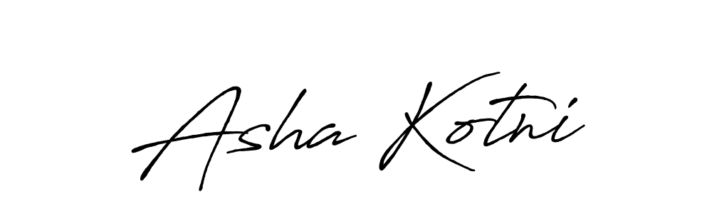 Create a beautiful signature design for name Asha Kotni. With this signature (Antro_Vectra_Bolder) fonts, you can make a handwritten signature for free. Asha Kotni signature style 7 images and pictures png
