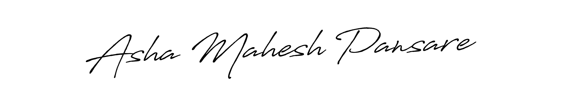 How to make Asha Mahesh Pansare signature? Antro_Vectra_Bolder is a professional autograph style. Create handwritten signature for Asha Mahesh Pansare name. Asha Mahesh Pansare signature style 7 images and pictures png