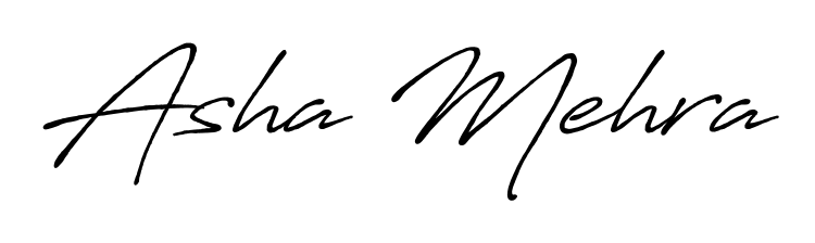 Make a beautiful signature design for name Asha Mehra. With this signature (Antro_Vectra_Bolder) style, you can create a handwritten signature for free. Asha Mehra signature style 7 images and pictures png
