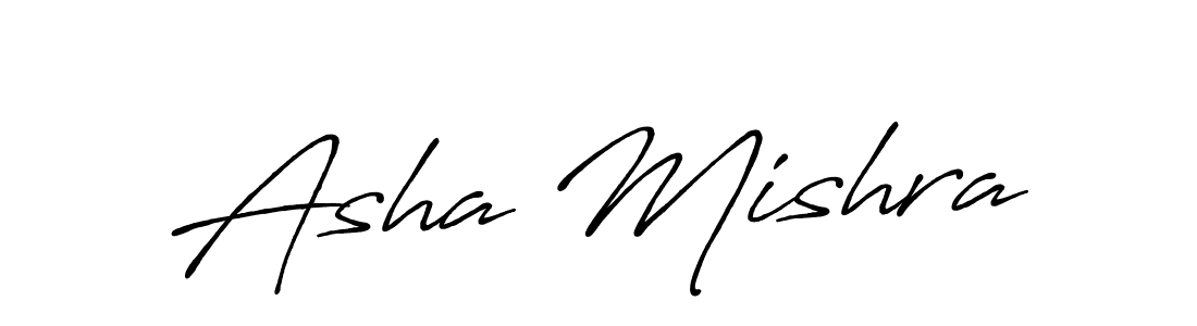 Create a beautiful signature design for name Asha Mishra. With this signature (Antro_Vectra_Bolder) fonts, you can make a handwritten signature for free. Asha Mishra signature style 7 images and pictures png