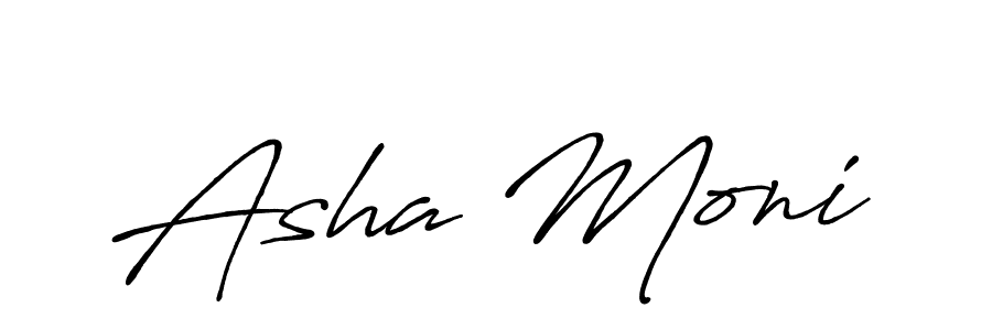 How to make Asha Moni signature? Antro_Vectra_Bolder is a professional autograph style. Create handwritten signature for Asha Moni name. Asha Moni signature style 7 images and pictures png