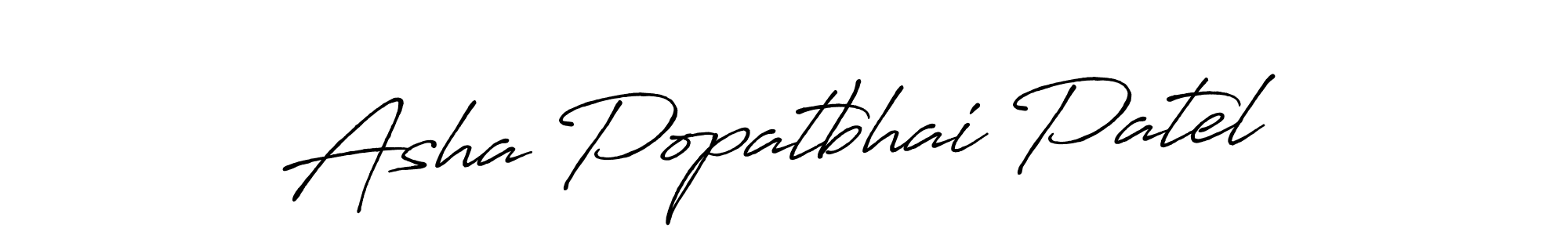 The best way (Antro_Vectra_Bolder) to make a short signature is to pick only two or three words in your name. The name Asha Popatbhai Patel include a total of six letters. For converting this name. Asha Popatbhai Patel signature style 7 images and pictures png