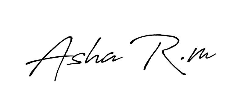 Asha R.m stylish signature style. Best Handwritten Sign (Antro_Vectra_Bolder) for my name. Handwritten Signature Collection Ideas for my name Asha R.m. Asha R.m signature style 7 images and pictures png