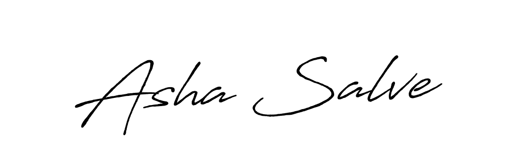 Asha Salve stylish signature style. Best Handwritten Sign (Antro_Vectra_Bolder) for my name. Handwritten Signature Collection Ideas for my name Asha Salve. Asha Salve signature style 7 images and pictures png