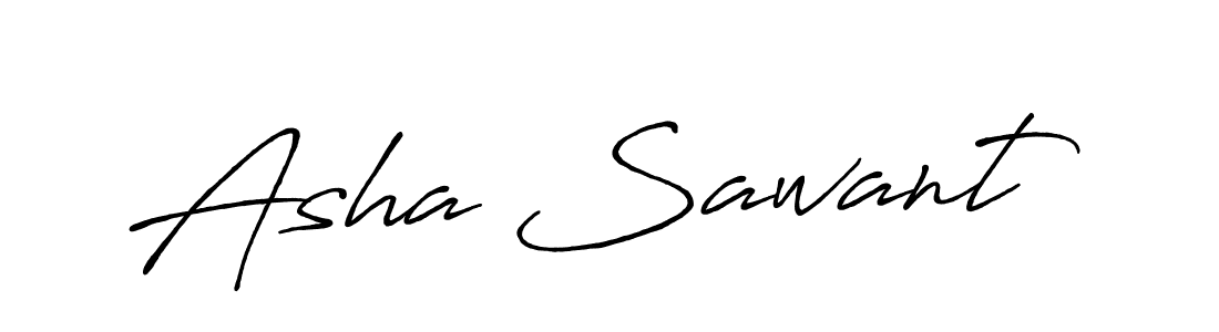 Make a beautiful signature design for name Asha Sawant. With this signature (Antro_Vectra_Bolder) style, you can create a handwritten signature for free. Asha Sawant signature style 7 images and pictures png