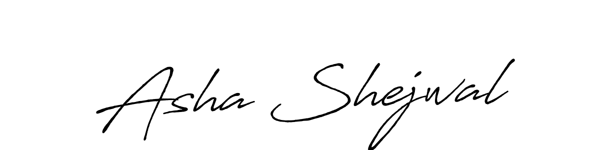 Asha Shejwal stylish signature style. Best Handwritten Sign (Antro_Vectra_Bolder) for my name. Handwritten Signature Collection Ideas for my name Asha Shejwal. Asha Shejwal signature style 7 images and pictures png