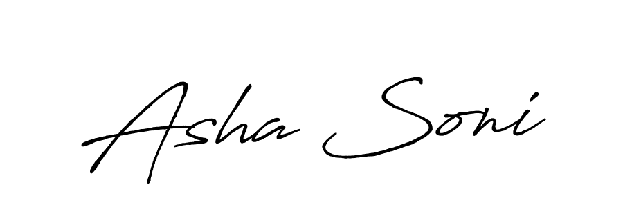 Asha Soni stylish signature style. Best Handwritten Sign (Antro_Vectra_Bolder) for my name. Handwritten Signature Collection Ideas for my name Asha Soni. Asha Soni signature style 7 images and pictures png