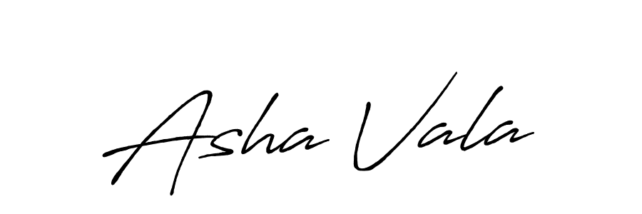 Asha Vala stylish signature style. Best Handwritten Sign (Antro_Vectra_Bolder) for my name. Handwritten Signature Collection Ideas for my name Asha Vala. Asha Vala signature style 7 images and pictures png