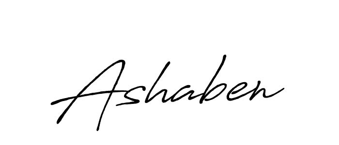 Also we have Ashaben name is the best signature style. Create professional handwritten signature collection using Antro_Vectra_Bolder autograph style. Ashaben signature style 7 images and pictures png