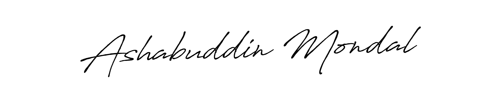 Use a signature maker to create a handwritten signature online. With this signature software, you can design (Antro_Vectra_Bolder) your own signature for name Ashabuddin Mondal. Ashabuddin Mondal signature style 7 images and pictures png