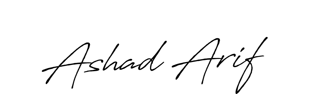 How to make Ashad Arif name signature. Use Antro_Vectra_Bolder style for creating short signs online. This is the latest handwritten sign. Ashad Arif signature style 7 images and pictures png