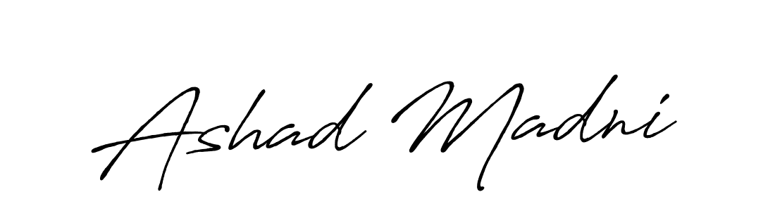 Design your own signature with our free online signature maker. With this signature software, you can create a handwritten (Antro_Vectra_Bolder) signature for name Ashad Madni. Ashad Madni signature style 7 images and pictures png