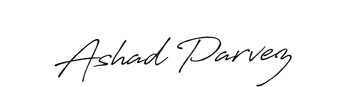 Ashad Parvez stylish signature style. Best Handwritten Sign (Antro_Vectra_Bolder) for my name. Handwritten Signature Collection Ideas for my name Ashad Parvez. Ashad Parvez signature style 7 images and pictures png