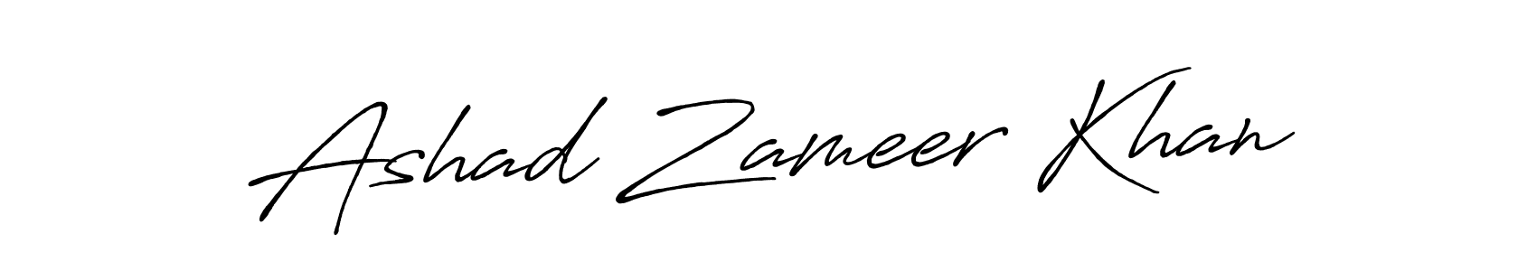 Use a signature maker to create a handwritten signature online. With this signature software, you can design (Antro_Vectra_Bolder) your own signature for name Ashad Zameer Khan. Ashad Zameer Khan signature style 7 images and pictures png