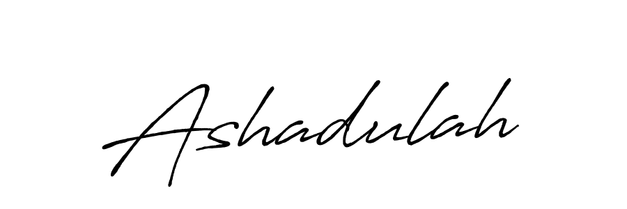 How to make Ashadulah signature? Antro_Vectra_Bolder is a professional autograph style. Create handwritten signature for Ashadulah name. Ashadulah signature style 7 images and pictures png