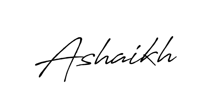 How to make Ashaikh name signature. Use Antro_Vectra_Bolder style for creating short signs online. This is the latest handwritten sign. Ashaikh signature style 7 images and pictures png