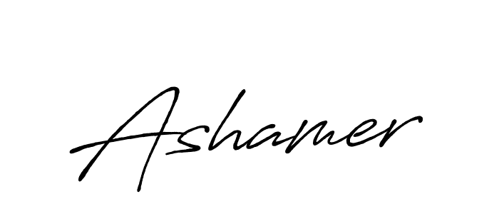 How to make Ashamer name signature. Use Antro_Vectra_Bolder style for creating short signs online. This is the latest handwritten sign. Ashamer signature style 7 images and pictures png