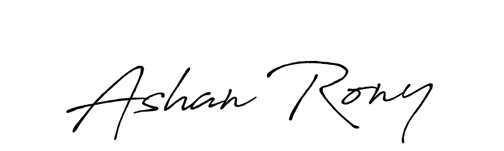 Also we have Ashan Rony name is the best signature style. Create professional handwritten signature collection using Antro_Vectra_Bolder autograph style. Ashan Rony signature style 7 images and pictures png
