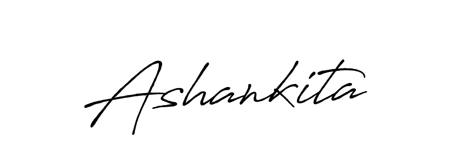 How to make Ashankita name signature. Use Antro_Vectra_Bolder style for creating short signs online. This is the latest handwritten sign. Ashankita signature style 7 images and pictures png