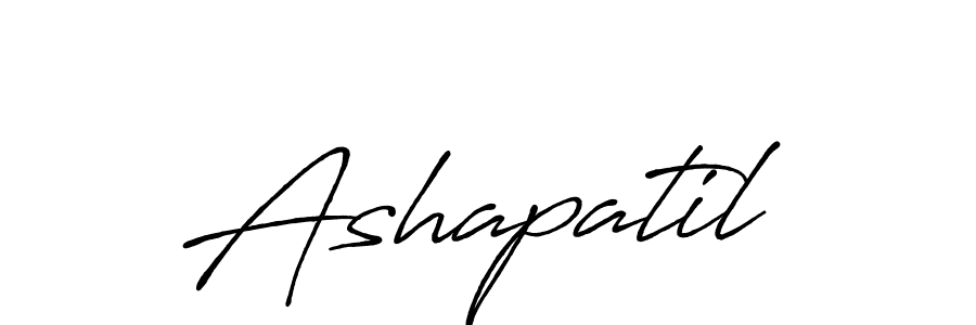 How to make Ashapatil name signature. Use Antro_Vectra_Bolder style for creating short signs online. This is the latest handwritten sign. Ashapatil signature style 7 images and pictures png