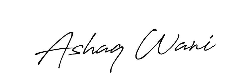 This is the best signature style for the Ashaq Wani name. Also you like these signature font (Antro_Vectra_Bolder). Mix name signature. Ashaq Wani signature style 7 images and pictures png