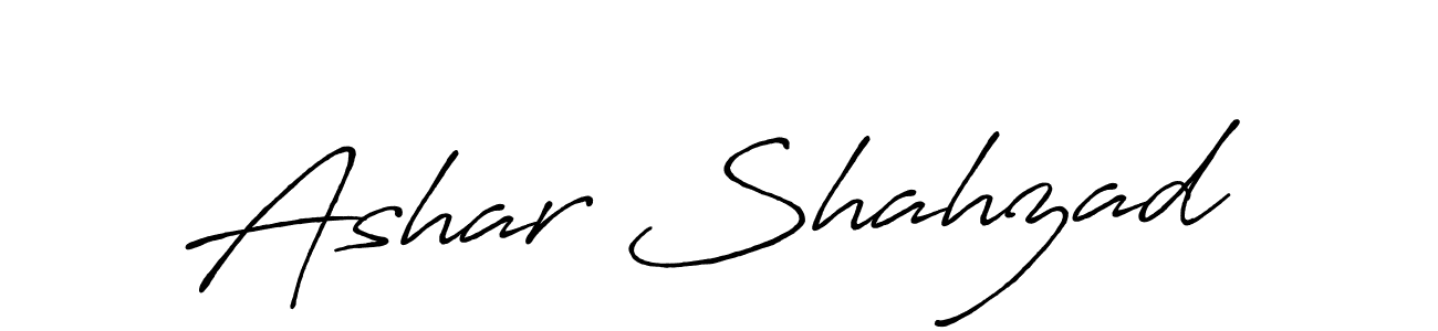 You should practise on your own different ways (Antro_Vectra_Bolder) to write your name (Ashar Shahzad) in signature. don't let someone else do it for you. Ashar Shahzad signature style 7 images and pictures png