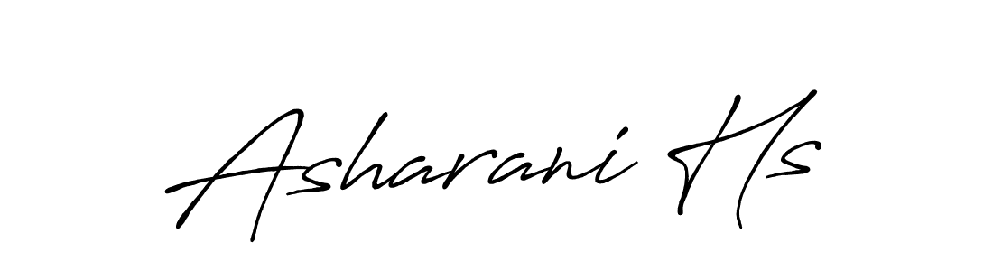 How to make Asharani Hs signature? Antro_Vectra_Bolder is a professional autograph style. Create handwritten signature for Asharani Hs name. Asharani Hs signature style 7 images and pictures png