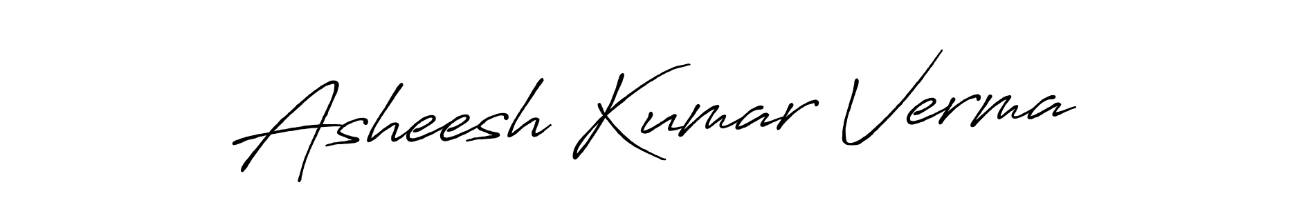 The best way (Antro_Vectra_Bolder) to make a short signature is to pick only two or three words in your name. The name Asheesh Kumar Verma include a total of six letters. For converting this name. Asheesh Kumar Verma signature style 7 images and pictures png