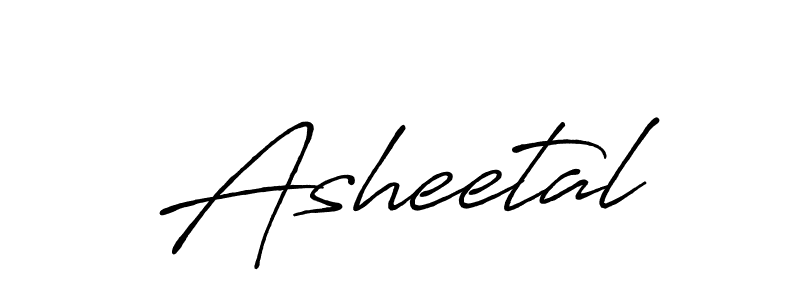 Create a beautiful signature design for name Asheetal. With this signature (Antro_Vectra_Bolder) fonts, you can make a handwritten signature for free. Asheetal signature style 7 images and pictures png