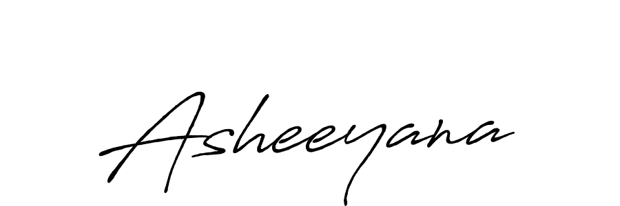 Create a beautiful signature design for name Asheeyana. With this signature (Antro_Vectra_Bolder) fonts, you can make a handwritten signature for free. Asheeyana signature style 7 images and pictures png