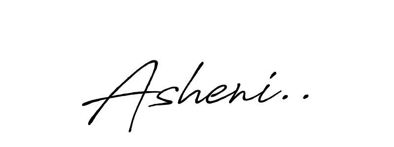 The best way (Antro_Vectra_Bolder) to make a short signature is to pick only two or three words in your name. The name Asheni.. include a total of six letters. For converting this name. Asheni.. signature style 7 images and pictures png