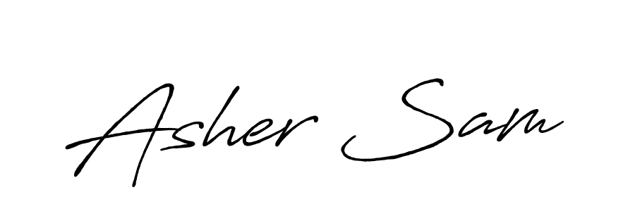 Asher Sam stylish signature style. Best Handwritten Sign (Antro_Vectra_Bolder) for my name. Handwritten Signature Collection Ideas for my name Asher Sam. Asher Sam signature style 7 images and pictures png