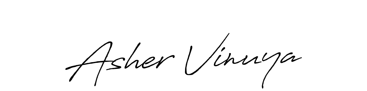 Make a short Asher Vinuya signature style. Manage your documents anywhere anytime using Antro_Vectra_Bolder. Create and add eSignatures, submit forms, share and send files easily. Asher Vinuya signature style 7 images and pictures png
