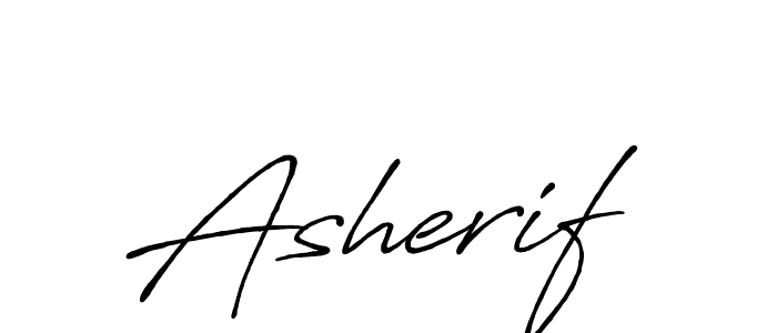 Design your own signature with our free online signature maker. With this signature software, you can create a handwritten (Antro_Vectra_Bolder) signature for name Asherif. Asherif signature style 7 images and pictures png