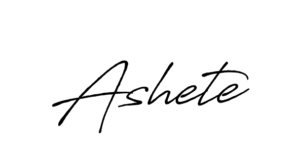 Design your own signature with our free online signature maker. With this signature software, you can create a handwritten (Antro_Vectra_Bolder) signature for name Ashete. Ashete signature style 7 images and pictures png