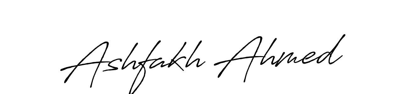 Design your own signature with our free online signature maker. With this signature software, you can create a handwritten (Antro_Vectra_Bolder) signature for name Ashfakh Ahmed. Ashfakh Ahmed signature style 7 images and pictures png