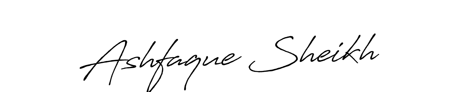Create a beautiful signature design for name Ashfaque Sheikh. With this signature (Antro_Vectra_Bolder) fonts, you can make a handwritten signature for free. Ashfaque Sheikh signature style 7 images and pictures png