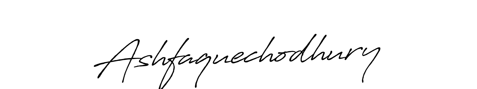 How to make Ashfaquechodhury name signature. Use Antro_Vectra_Bolder style for creating short signs online. This is the latest handwritten sign. Ashfaquechodhury signature style 7 images and pictures png