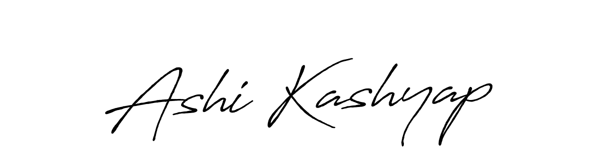 Make a beautiful signature design for name Ashi Kashyap. With this signature (Antro_Vectra_Bolder) style, you can create a handwritten signature for free. Ashi Kashyap signature style 7 images and pictures png